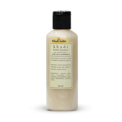 Khadi Herbal Shampoo With Rose, Sandal Honey (With Extra Conditioner)