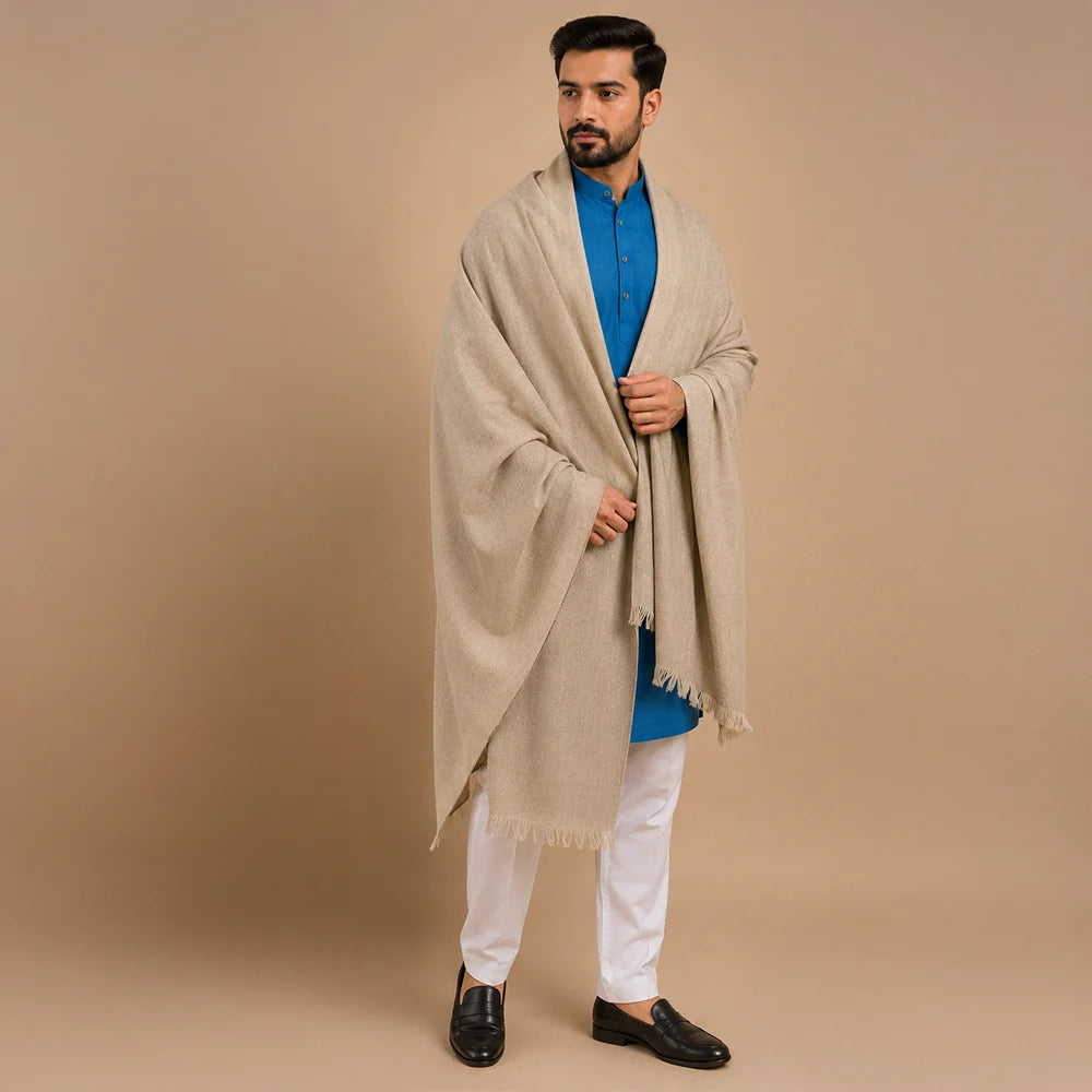 Khadi Woolen Poly Shawl for Men's Woolen Chadar