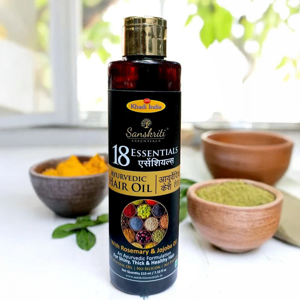 18 Essentials Ayuvedic Hair Oil