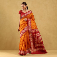 Khadi Printed Saree (All over) Batik Fancy Design