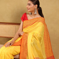 Khadi Fine Muslin Saree Weaving Design