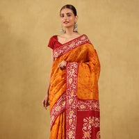 Khadi Printed Saree (All over) Batik Fancy Design