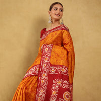 Khadi Printed Saree (All over) Batik Fancy Design