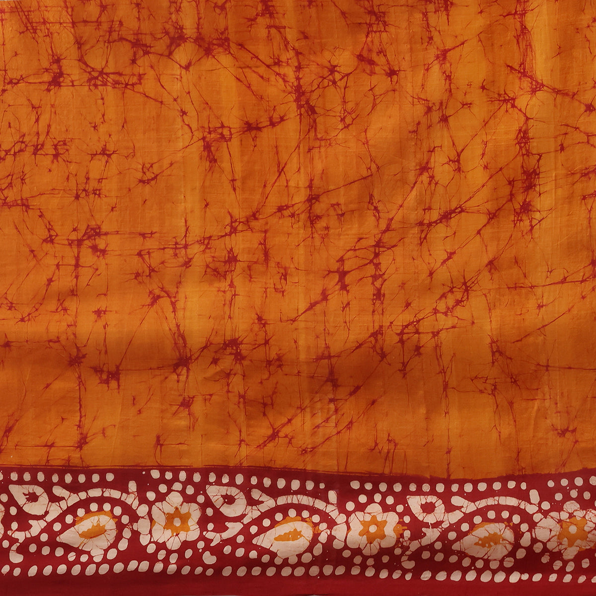 Khadi Printed Saree (All over) Batik Fancy Design