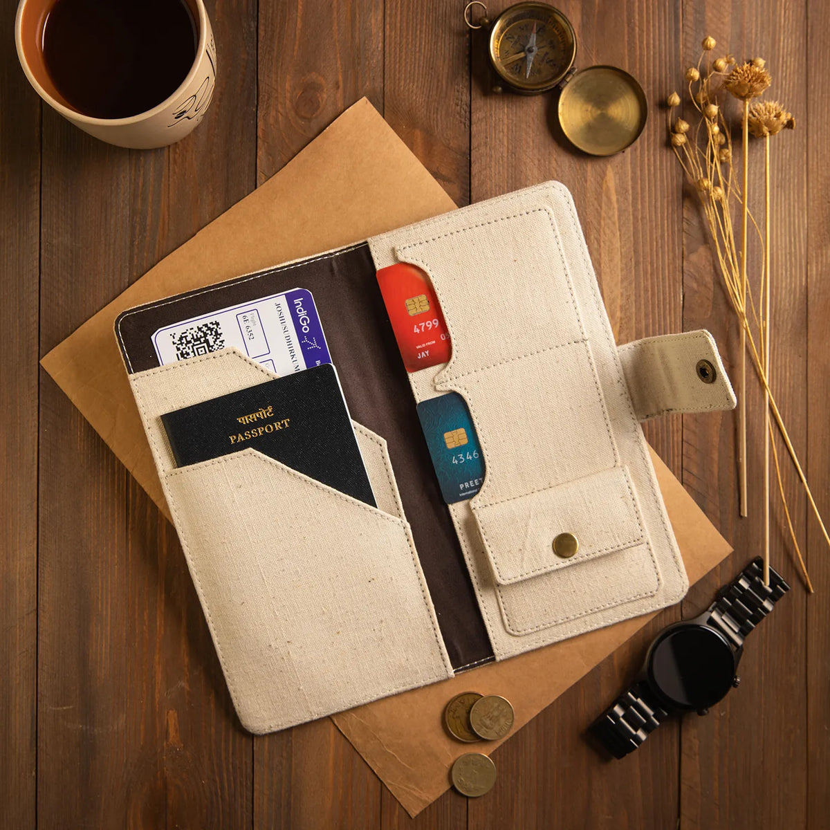 Khadi Passport Holder
