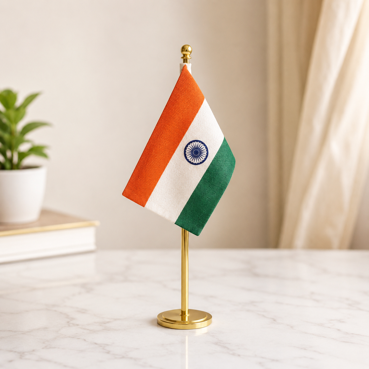 National Flag for Table with Single Stand