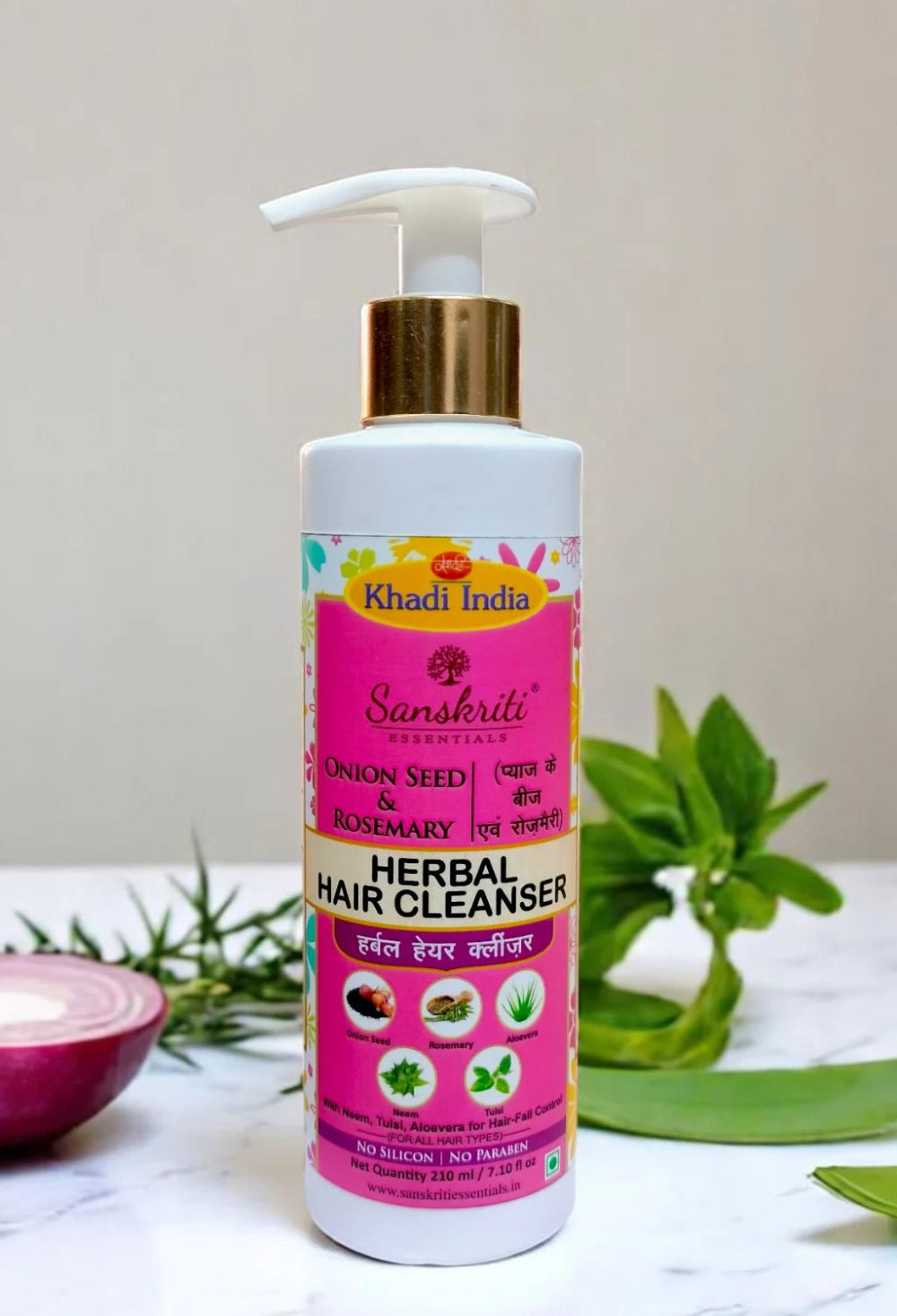 Onion Seed & Rosemary Herbal Hair Cleanser
