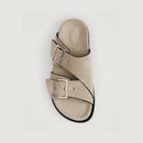 Double Buckle Slide Sandals
