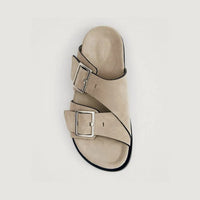 Double Buckle Slide Sandals