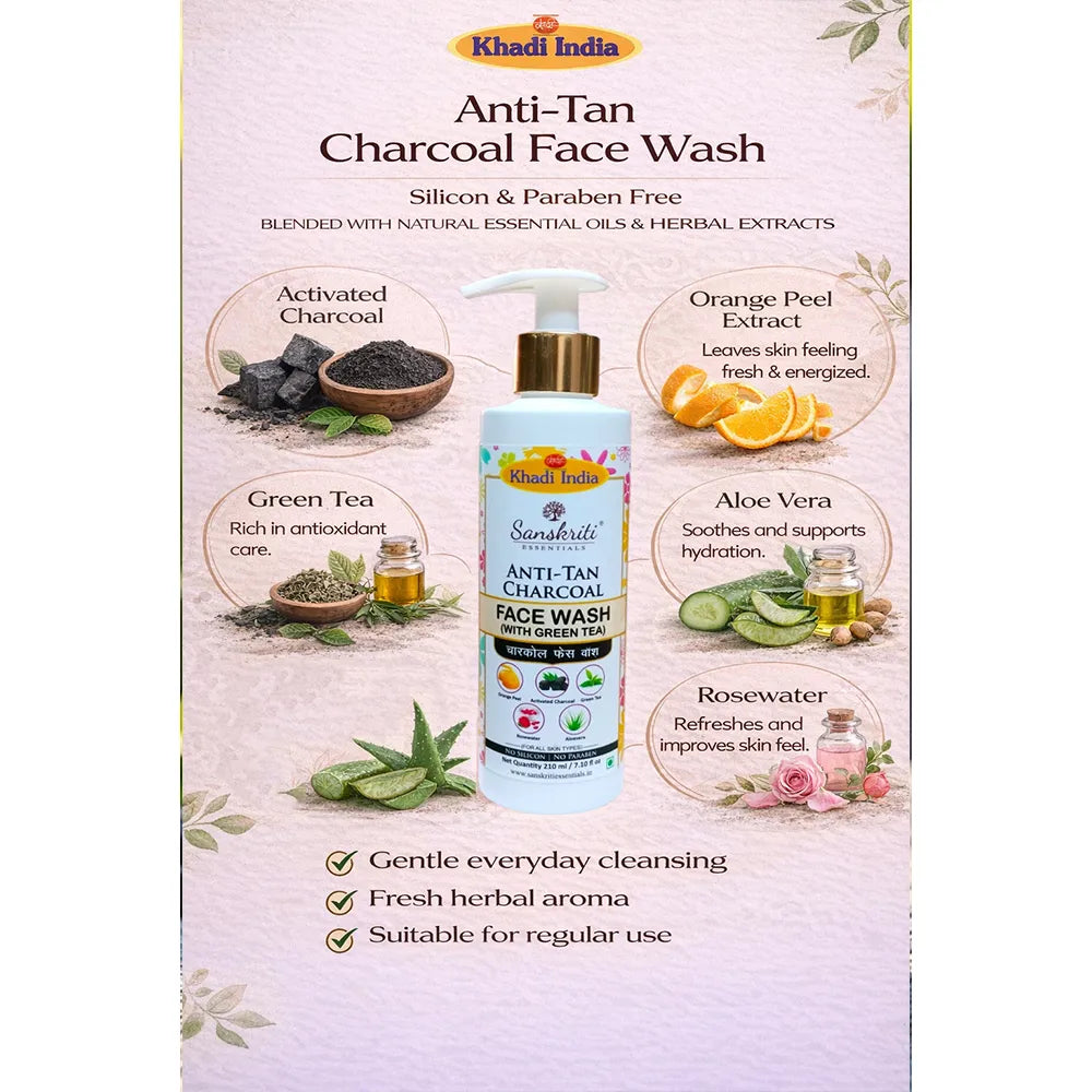 Anti-Tan Charcoal Face Wash