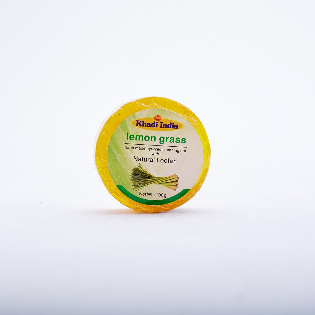 Ayurvedic Lemon Grass Herbal Bathing Bar With Loofah