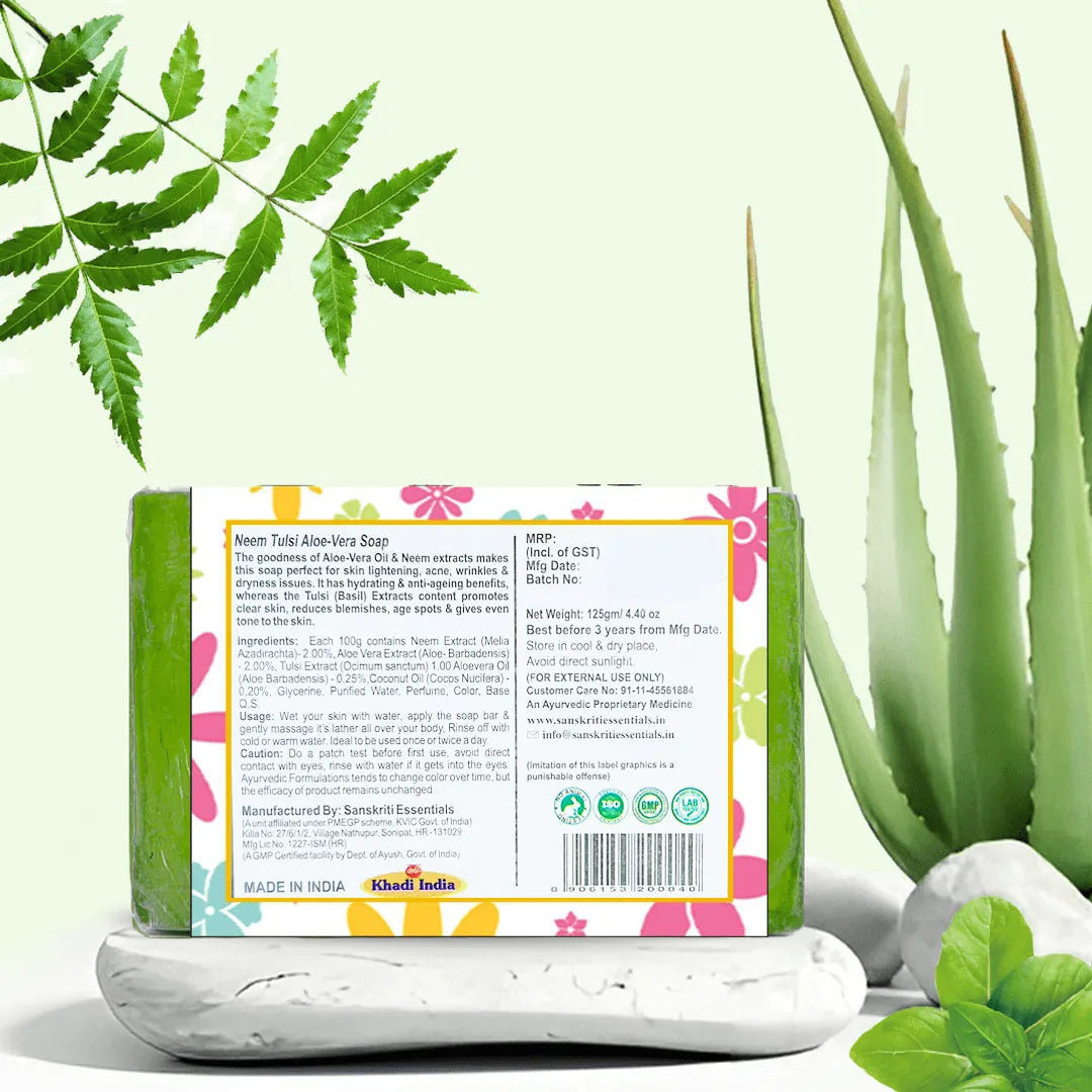 Neem Tulsi Aloe-Vera Soap