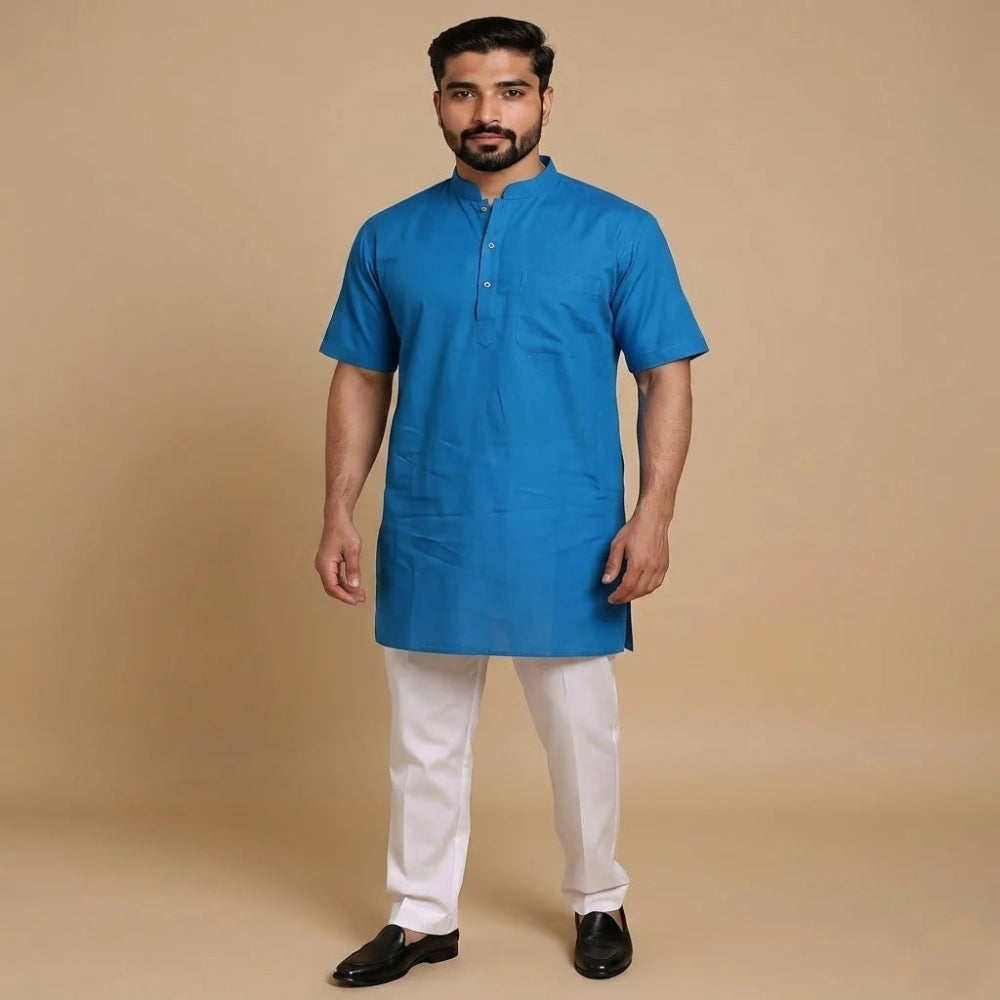 Khadi Men’s Cotton Kurta (Half Sleeves)